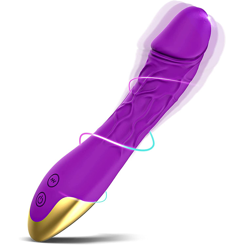 2 Warna Realistis Vibrator Dildo kanggo wanita silikon anti banyu