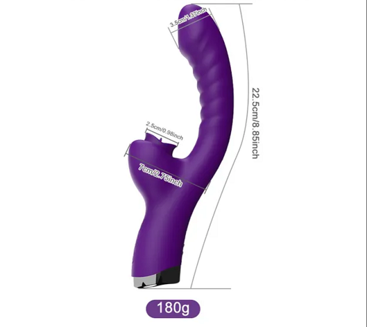 Vibrator klitoris 2 in 1 ilat kanggo wanita