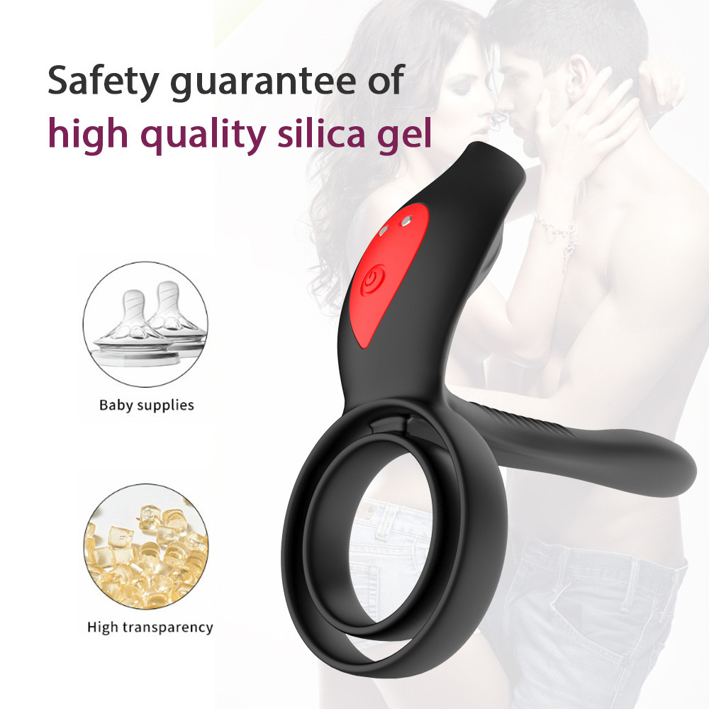 Dual pitik jago ring Vibrator Kanggo Pasangan