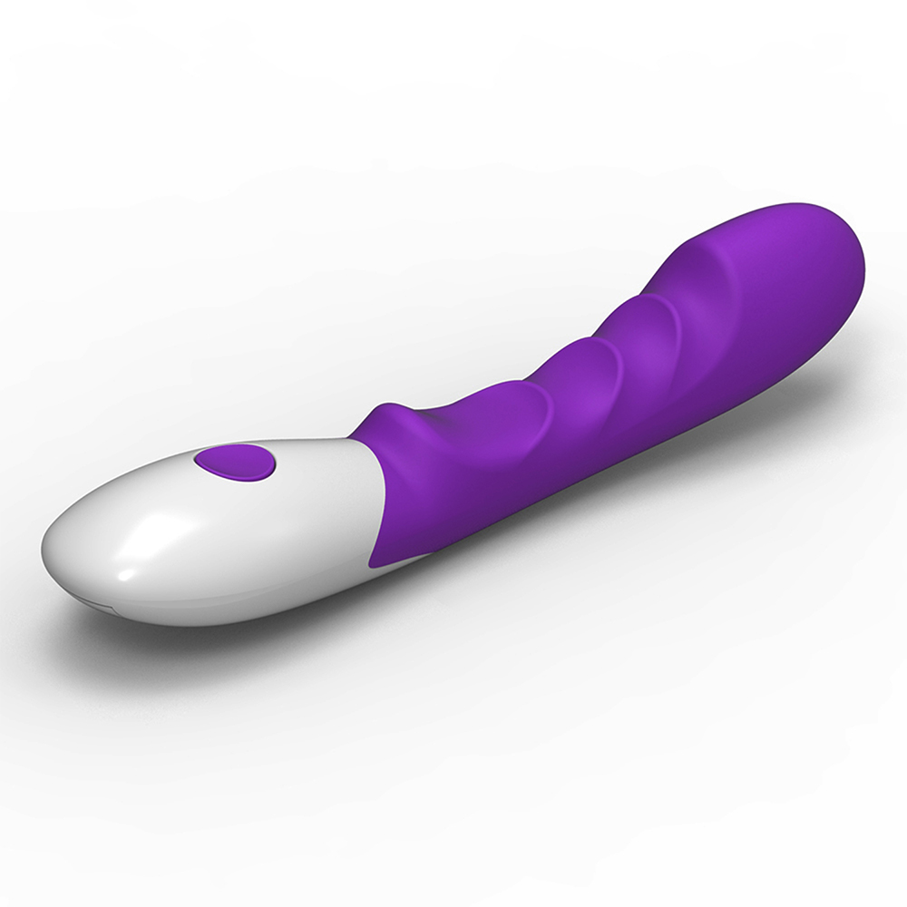 Gelombang silikon clitoral thrusting vibrating wand massager kanggo wanita